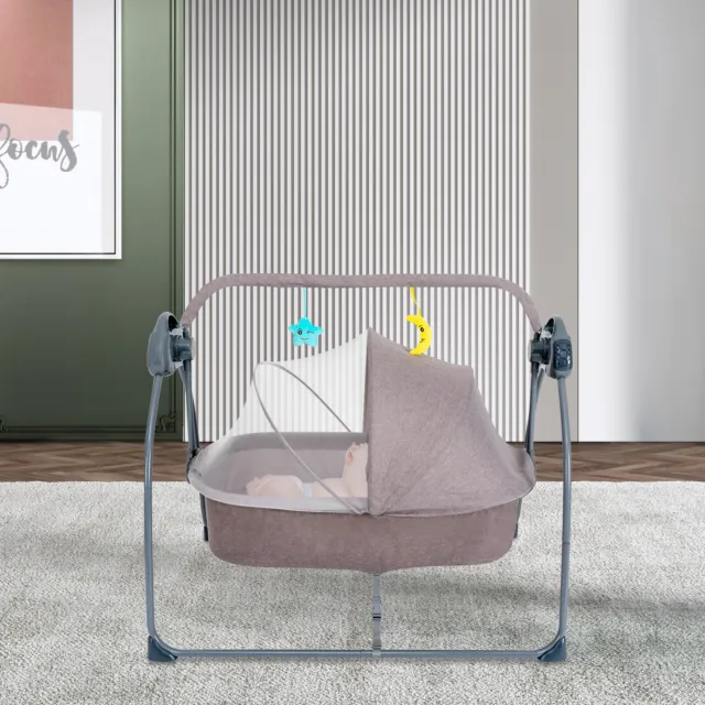 Electric Baby Swing Bed Infant Bedside Sleep Crib Newborn Bassinet Cradle Rocker