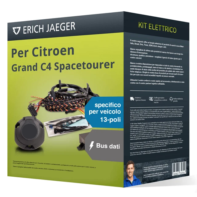e-kit specifico 13 poli adatto per CITROEN Grand C4 Spacetourer 18- Jaeger Nuovo