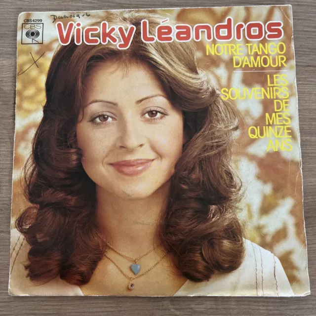 notre tango d'amour vicky léandros - disque vinyle 45 tours