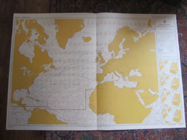 Admiralty Shipping Chart Routeing North Atlantic Ocean 5124 (9) Shipping Map