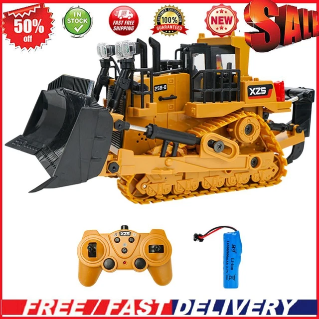 1/24 RC Excavator Bulldozer Toys Remote Control Electric Crawler Engineering Car