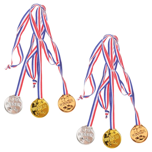 Médailles de match sportif 6 pièces pour récompenser les adolescents,