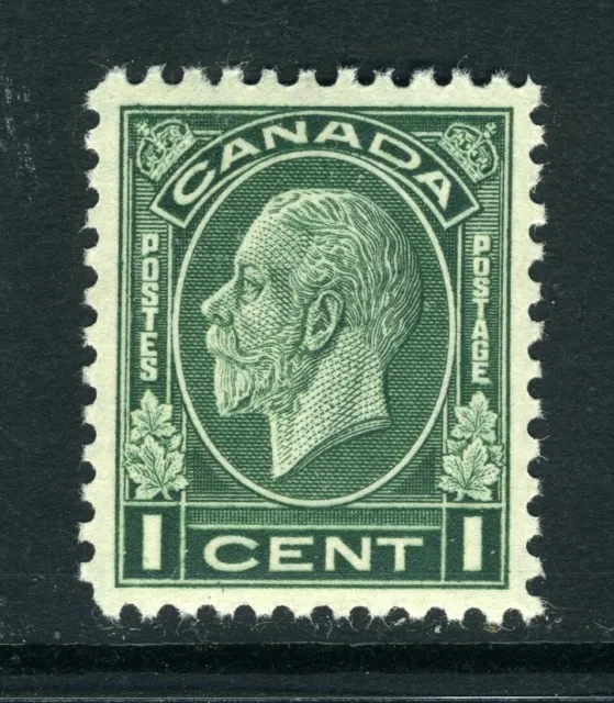 CANADA Scott 195 - NH - 1¢ Dark Green Medallion Issue (.072)