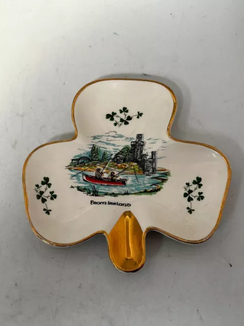 Carrigal Cork Ireland Clover Shaped Mini Small Decorative Plate Ring Dish #LH