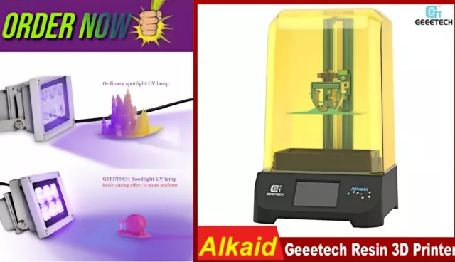 Geeetech imprimante 3D Alkaid résine écran LCD+Lampe à polymériser gratuite FR