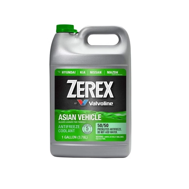 VALVOLINE ZEREX COOLANT Antifreeze Green 50/50 Predulited Asian Vehicle