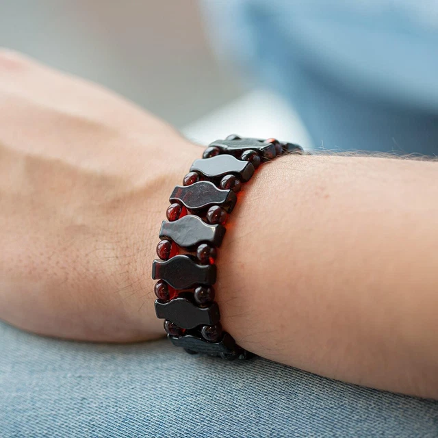 Bracelet en Ambre pour Homme Bracelet en Ambre Naturel de la Baltique de...