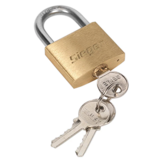 Lucchetto corpo in ottone Sealey con cilindro in ottone 40 mm