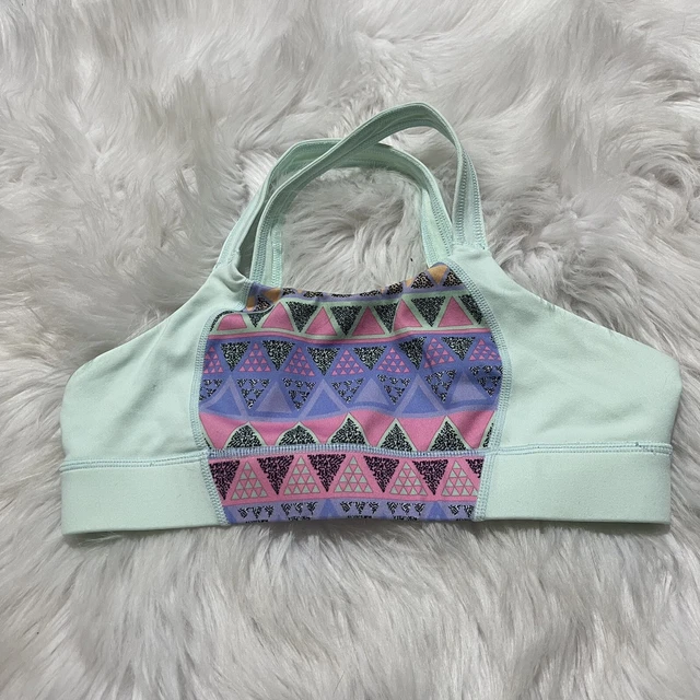 Ivy Sky Child Large LC Dance Top Sports Bra Girls Minty Blue