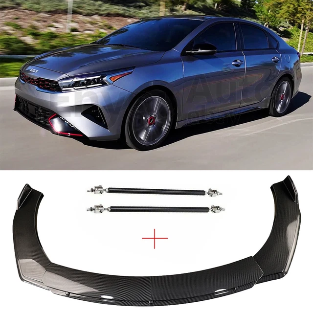 Front Bumper Lip + Strut Rods carbon fiber For Kia Forte K5 Stinger Forte5