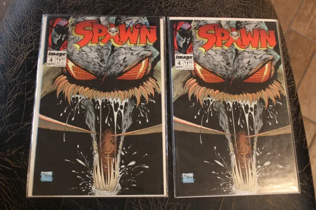 (2)Spawn #4 (1992) Image Comics #0 Coupon Included,  in Excellent Condition