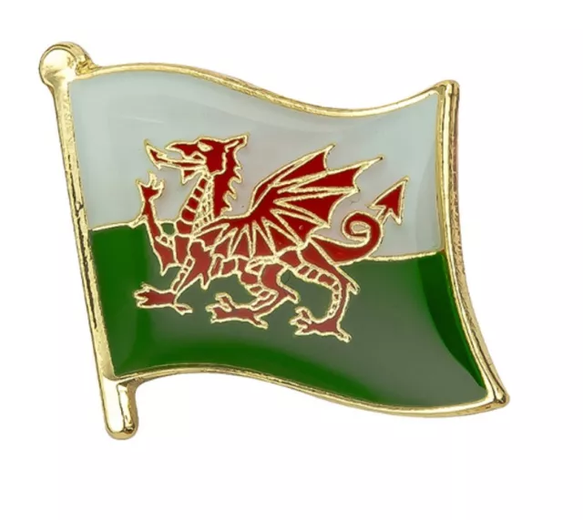 WALES - Pin Lapel Badge - Cymru - Welsh Flag - Wales Flag - Rugby - Metal Badge