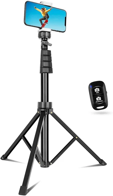 Sensyne 62" Phone Tripod & Selfie Stick, Extendable Cell Phone Tripod Stand with