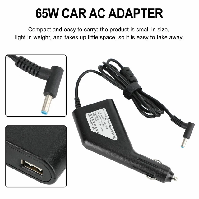 65W 4.5x3.0mm 19.5V 3.33A Car AC Adapter Power Charger Fir For HP Laptop AUS 2