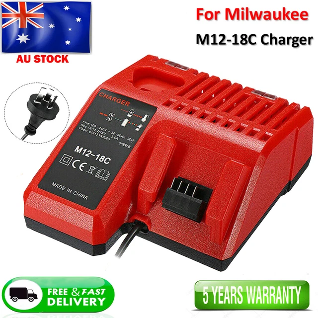 Caricabatterie Rapido Per Batterie Milwaukee M12 M18 - Ricambio Compatibile 12V-18V - Foto 3