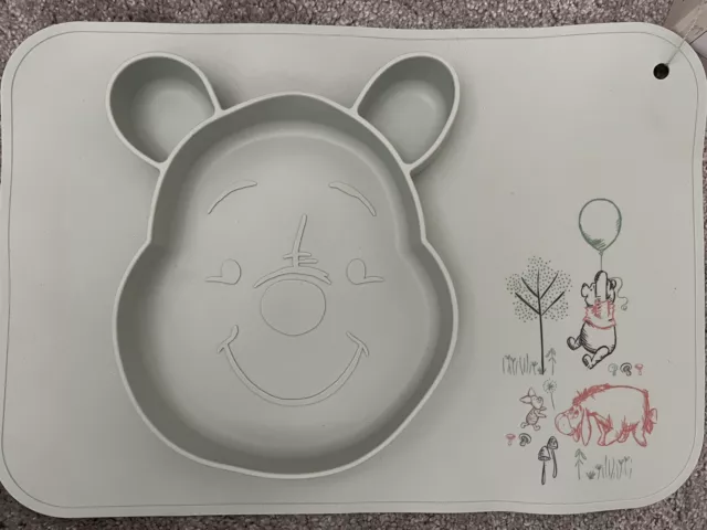 Brandneu Disney Winnie The Pooh Silikon Babyteller Platzmatte Neuwertig Grün Unisex