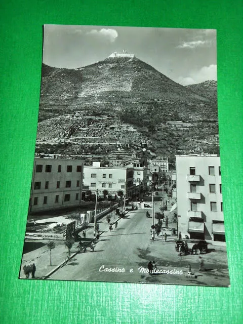 Cartolina Cassino e Montecassino - Scorcio panoramico 1956