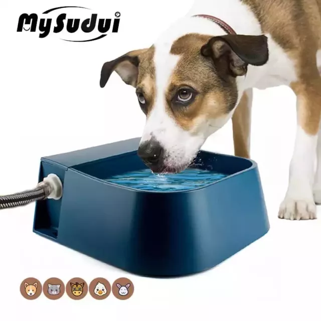 Automatic Pet Dog Bowl Feeder Auto Non Slip Dog Water Dispenser Fountain Drinker