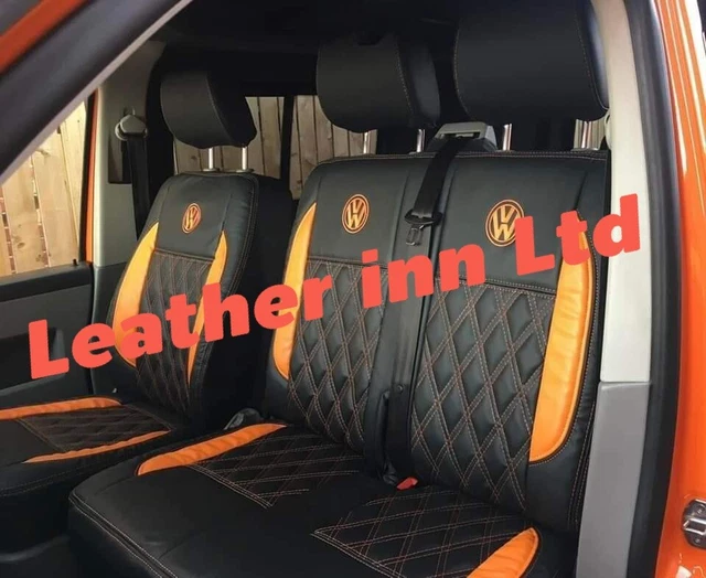 VW TRANSPORTER T5 T6 Seat Covers 3 Seater front row 1+2 With 2 Armrest