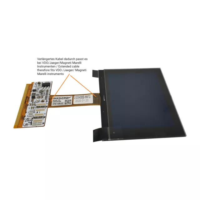 Premium FIS Display Audi TT, A2,A3, A4, A6 für Tacho / Kombiinstrument, LCD MFA 2