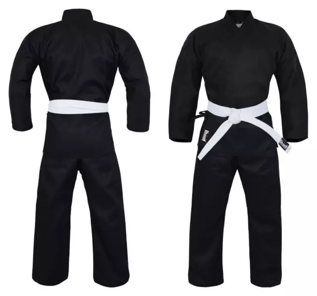 New DRAGON Karate GI Martial Arts Uniform (Black) - 8Oz Kids to Adults Size