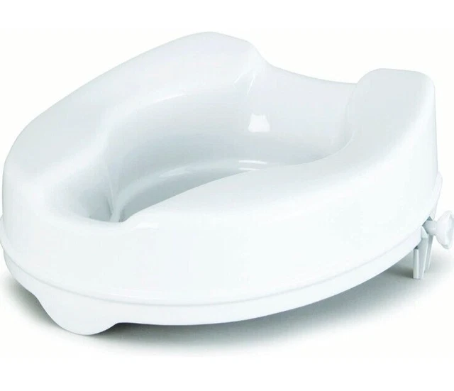 Asiento de inodoro elevado Homecraft Savanah 4" (10 cm) sin tapa, nuevo.