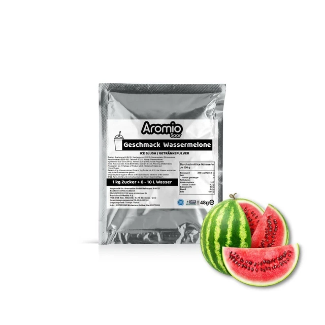 Aromiosaar Wassermelone-Geschmack Eis Slush Pulver, Set mit 10  Beutel 48g