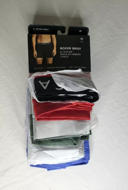 American Eagle Outfitters Solid 6" Classic Boxer Brief Mens Size Medium 3-Pack
