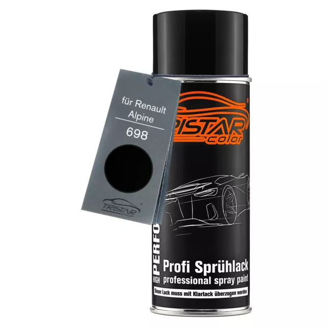 Autolack Spraydose für Renault Alpine 698 Noir Basislack Sprühdose 400ml