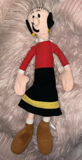 1996 Vintage Popeye OLIVE OYL  Doll Soft Toy Play By Play 18” Hearst Corp VGC