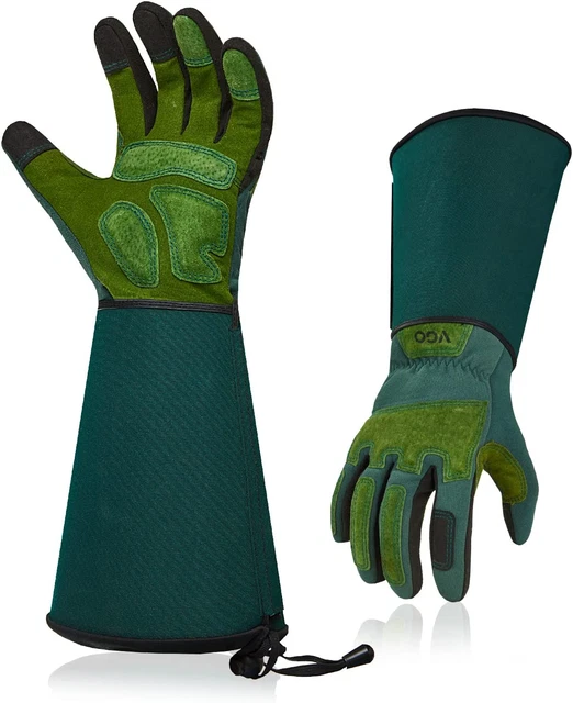 Vgo... 1 Pair Gardening Gloves Unses,Safety Work Gloves,Long Sleeves