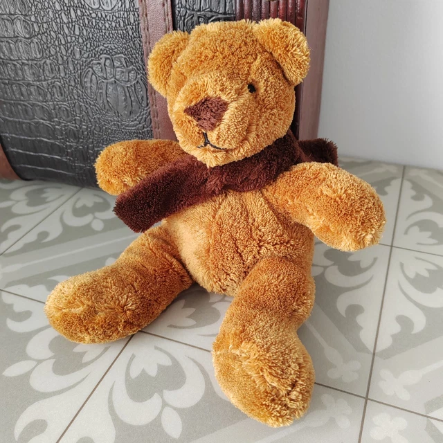 VINTAGE MOTHERCARE TEDDY Bear Plush Soft Toy Brown Scarf £31.99 ...