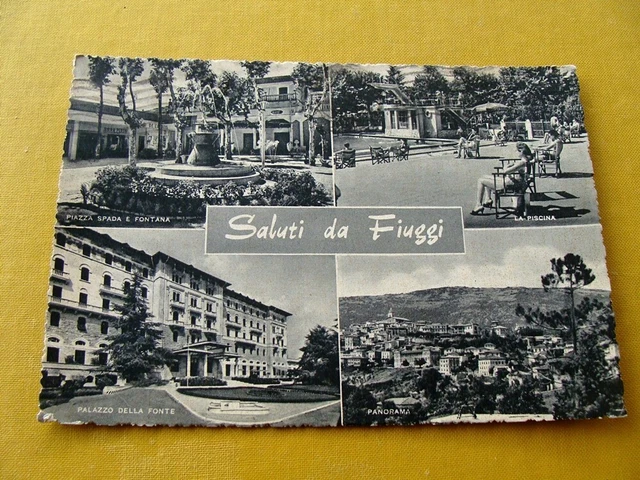 (FG.A52) Saluti da FIUGGI FONTE - VEDUTINE (vg 1962, ed. Cesare Capello)