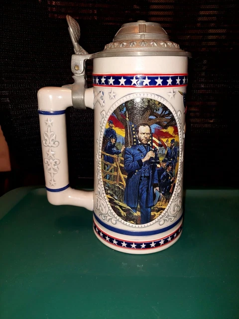 Heroes of the Civil War William T Sherman Blazing Sword Historical Stein & COA