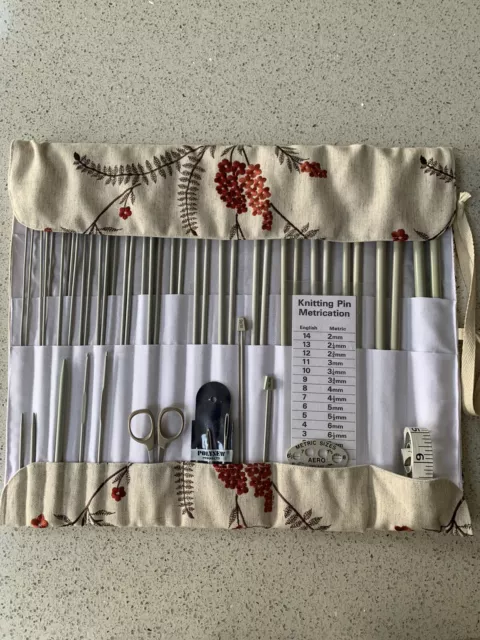 NEW Handmade Knitting Needle Case, Crochet Hook Roll, Organiser. Ideal Gift