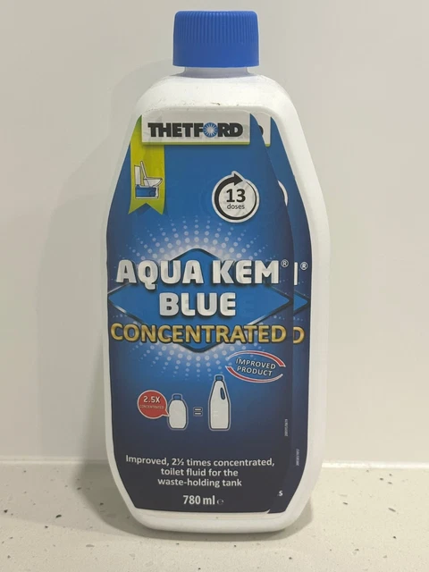 Thetford Aqua Kem Blue Concentrated Waste Tank Cassette Porta Potti Chems 780ml