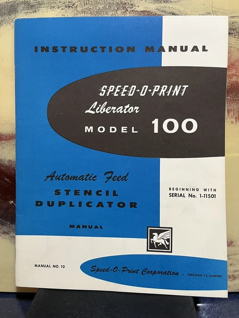 Plantilla Duplicador De Colección Speed O Impresión Manual de Instrucciones Liberador 100 EE. UU.