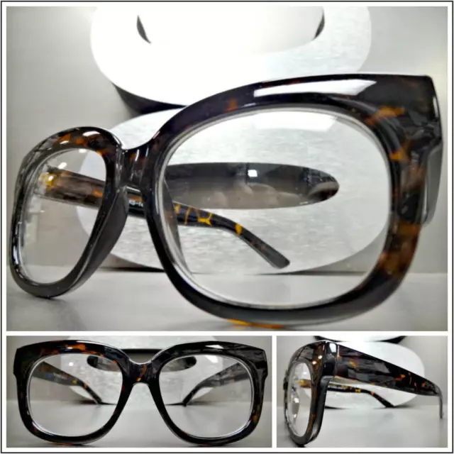 Classic Vintage Retro Style Clear Lens EYE GLASSES Thick Tortoise Fashion Frame