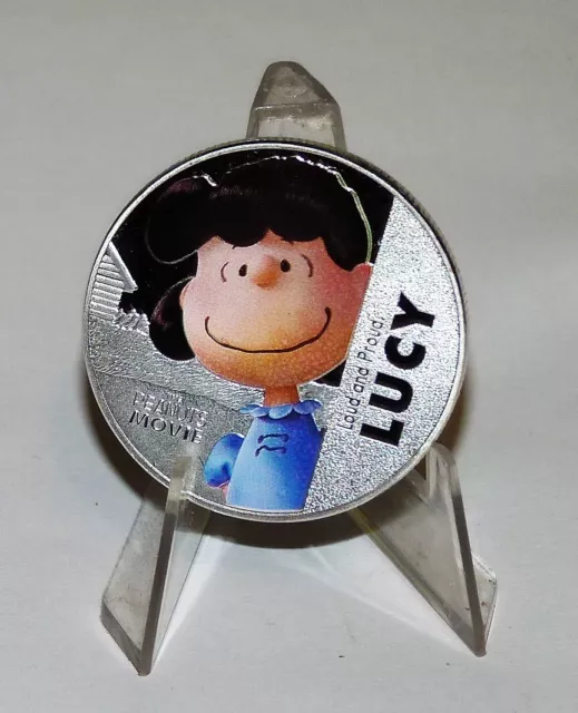 coin MEDAILLE  plaqué Argent :   silver plated peanuts LUCY