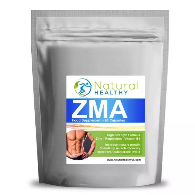 Zma - Zink, Magnesium & Vitamin B6 120 Tabletten - Hohe Qualität - Uk Ergänzung
