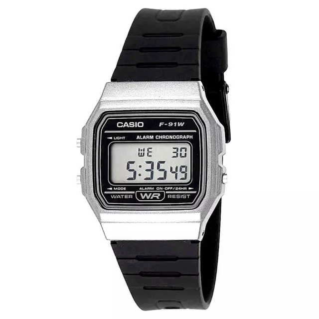 Casio F91W Orologio Uomo Digitale da Polso Donna Vintage Elegante al Quarzo Nero