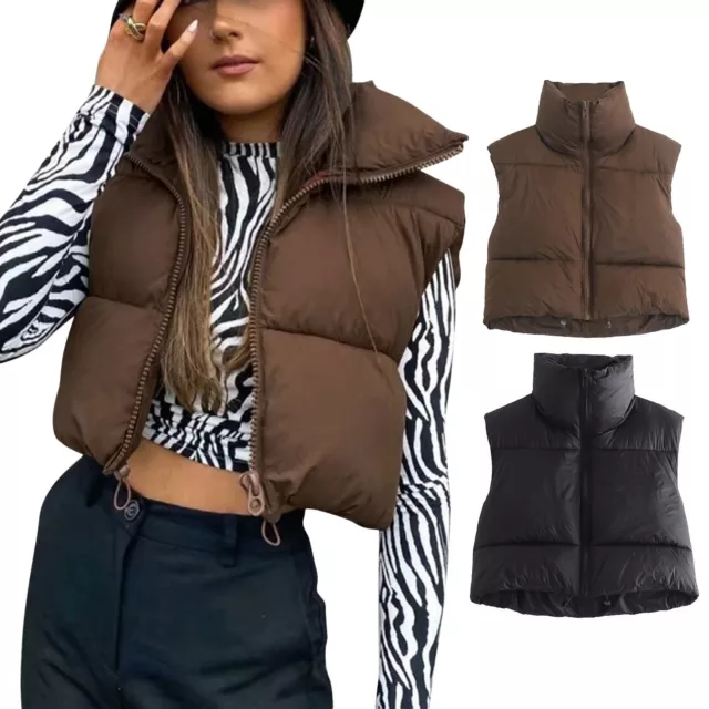 Gilet tampone donna autunno inverno caldo giacche cappotti senza maniche y2k caf 2