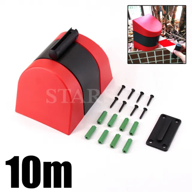 New 10M RED Retractable barrier tape safety crowd control warning sign belt type