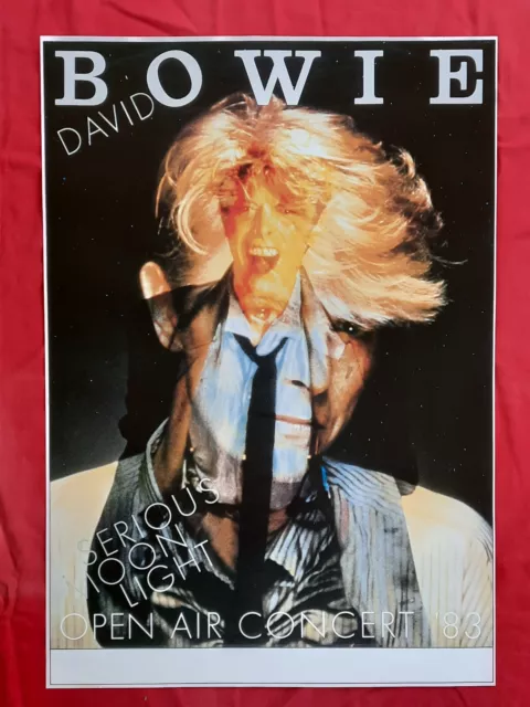 +++ 1983 DAVID BOWIE Concert Poster "Serious Moonlight" Super-Rare Tour Blank!!!