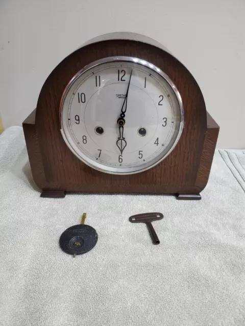 Smiths Enfield ( Overhauled)Vintage Striking Mantel Clock 1952.