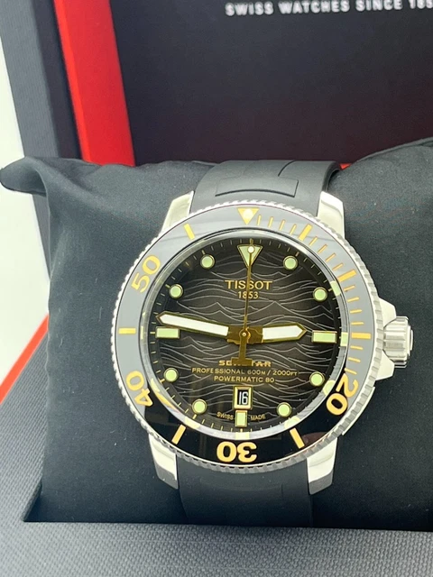 Tissot Seastar 2000 T120.607.17.441.01 Orologio da uomo gomma nera 46 mm PM 80