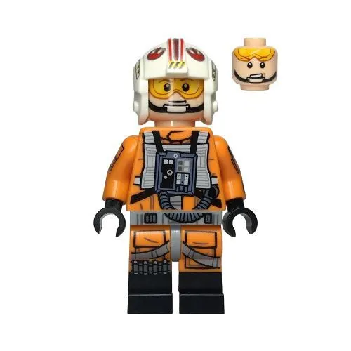 Tuta pilota LEGO Star Wars Luke Skywalker stivali neri minifigure dal 75355