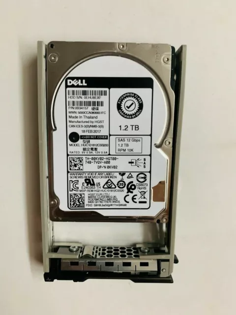 Dell 1.2TB SAS 2.5" Hard Disk Drive 0KV02 0B34157 HDD 10K 12Gbps - Fully Tested