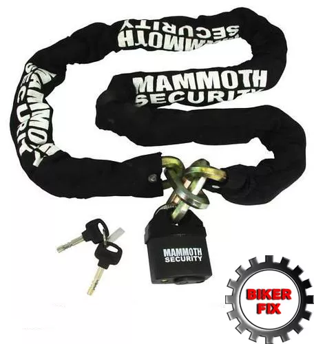 FITS BIKE IT MAMMOTH MOTORCYCLE SECURITY 12mm HEXAGON LOCK & CHAIN 1.8m NEXT DAY