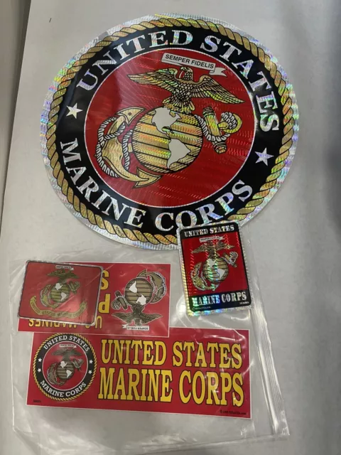 NEW US Marine Corps USMC Eagle Globe & Anchor EGA Foil Sticker Decal